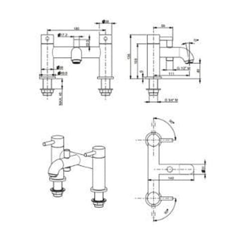 Maira Bath Shower Mixer Tap, Black