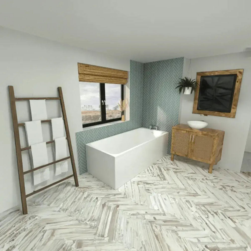 Malin 1800x700 Bath and Vanity Unit Bathroom Suite with Taps & Wastes image 2