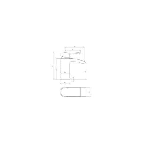 Mataro Basin Mixer Tap, Chrome, Modern Lever Style