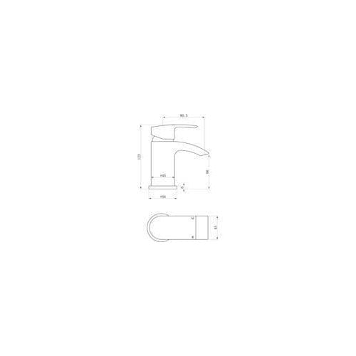 Mataro Cloakroom Basin Mixer Tap, Chrome, Modern Lever Style