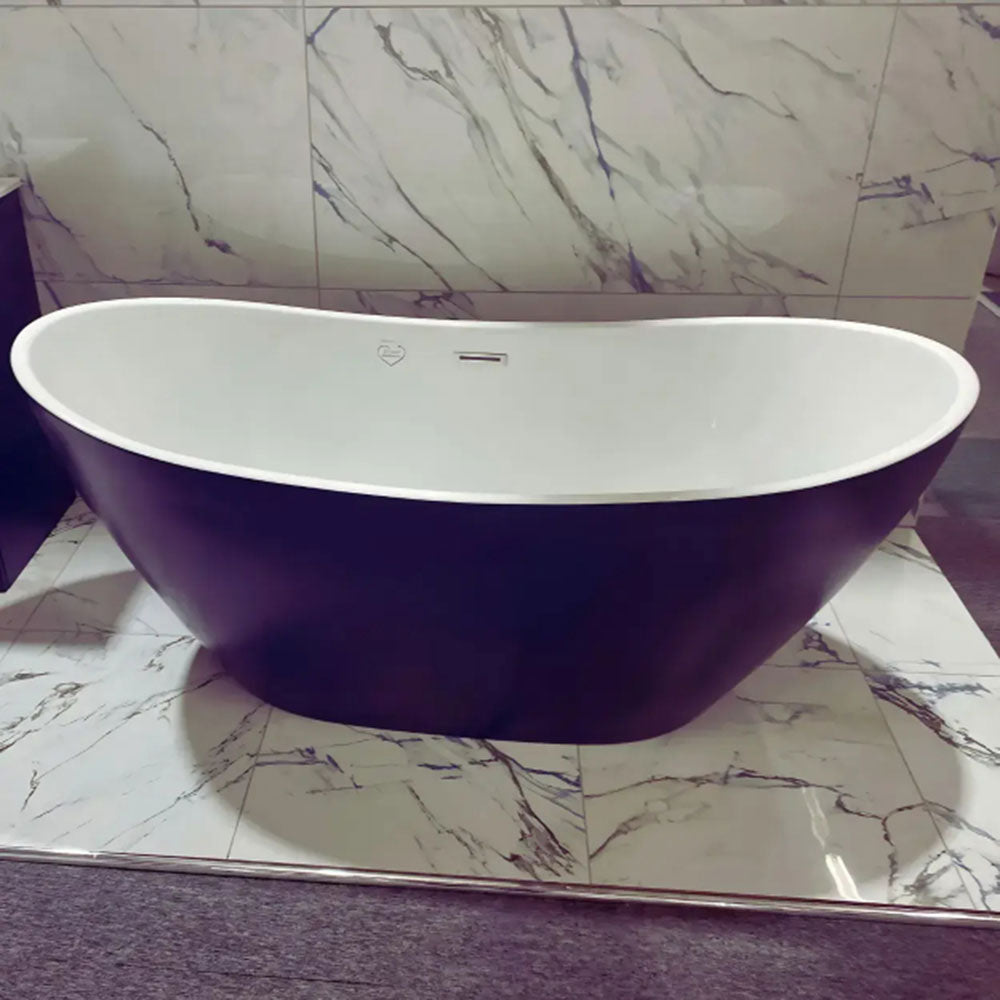 Matt Blue Modern Freestanding Bath 1700 x 780mm image 2