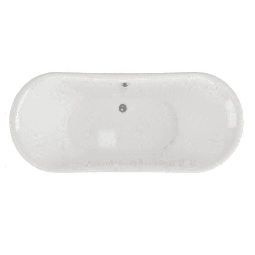 Millard 1760 x 710mm Freestanding Bath with Chrome Feet Set
