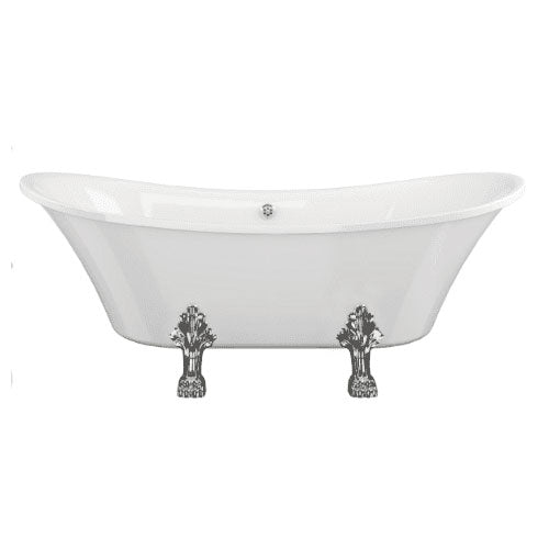 Millard 1760 x 710mm Freestanding Bath with Chrome Feet Set