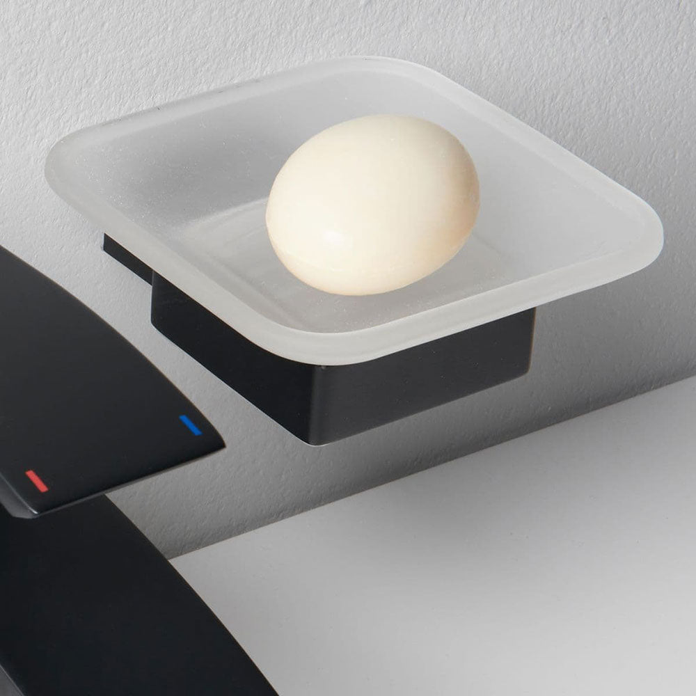 Mono Soap Dish Holder, Matt Black image 1
