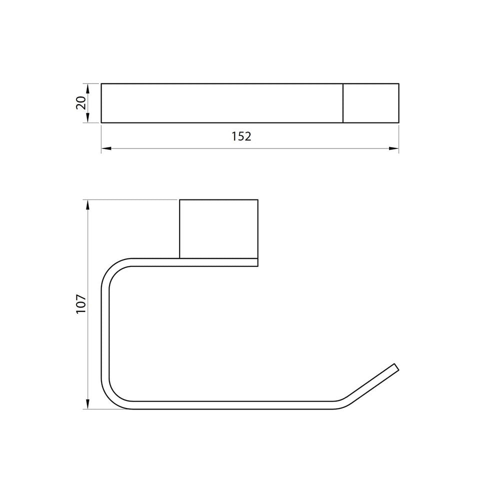 Mono Toilet Roll Holder, Matt Black image 1