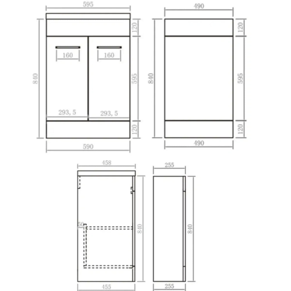 Narvik Waterproof 1100mm L Shape Furniture Suite with Basin Top 4