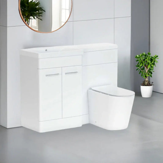 Narvik Waterproof 1100mm L Shape Furniture Suite with Basin Top 1
