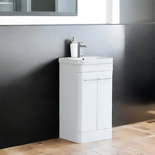 Narvik Waterproof 600mm 2 Door Vanity Unit White 1