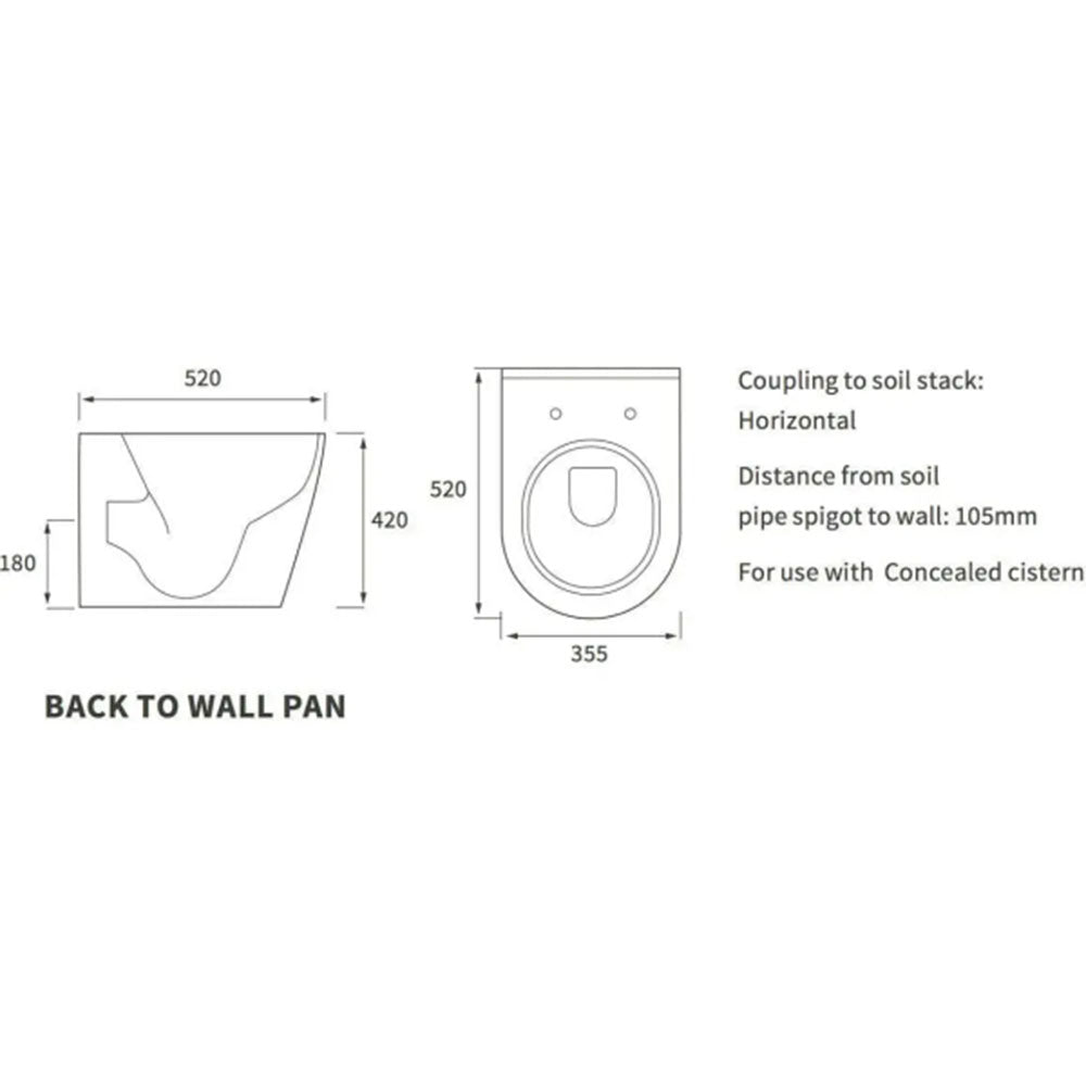 Orion Back to Wall Freestanding Bathroom Suite image 14