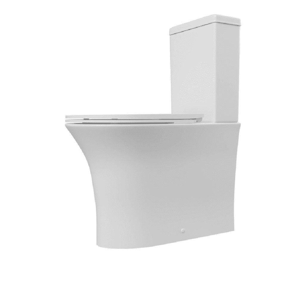 Parum, Rimless close coupled toilet with soft close seat, Fully Shrouded image 1