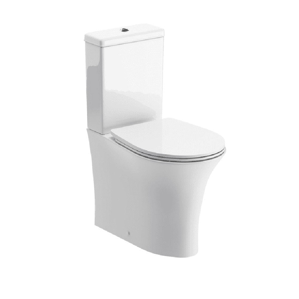 Parum, Rimless close coupled toilet with soft close seat, Fully Shrouded image 5