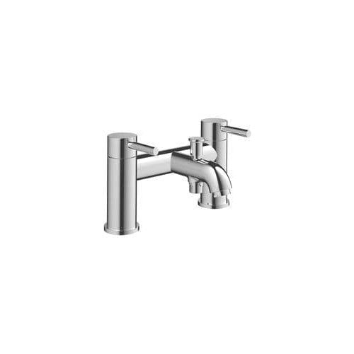 Pesco Bath/Shower Mixer Tap with Bracket, Chrome, Modern Lever Style