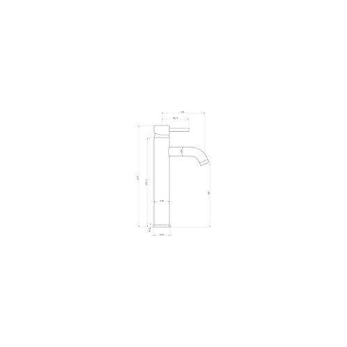 Pesco Tall Basin Mixer Tap, Chrome, Modern Lever Style