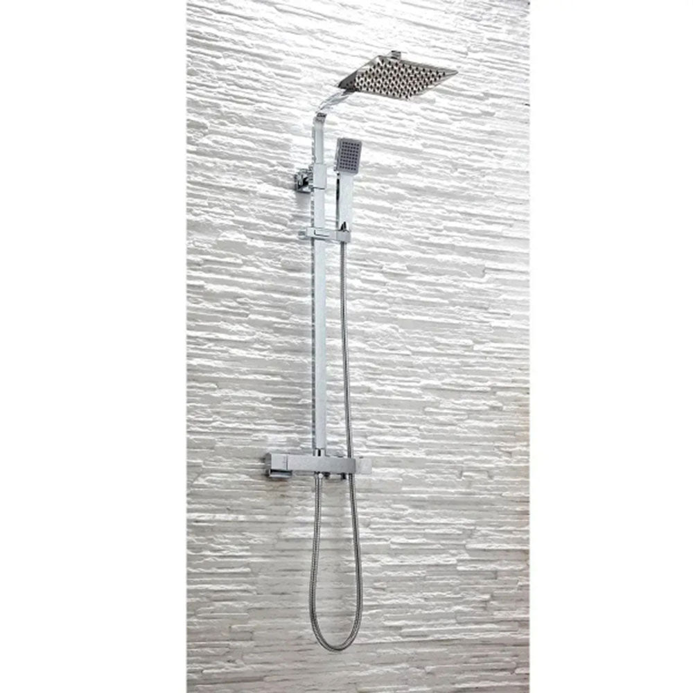 Porto Bathroom Suite with Vanity Unit, L Shape Bath, Taps and Dual Shower image 9