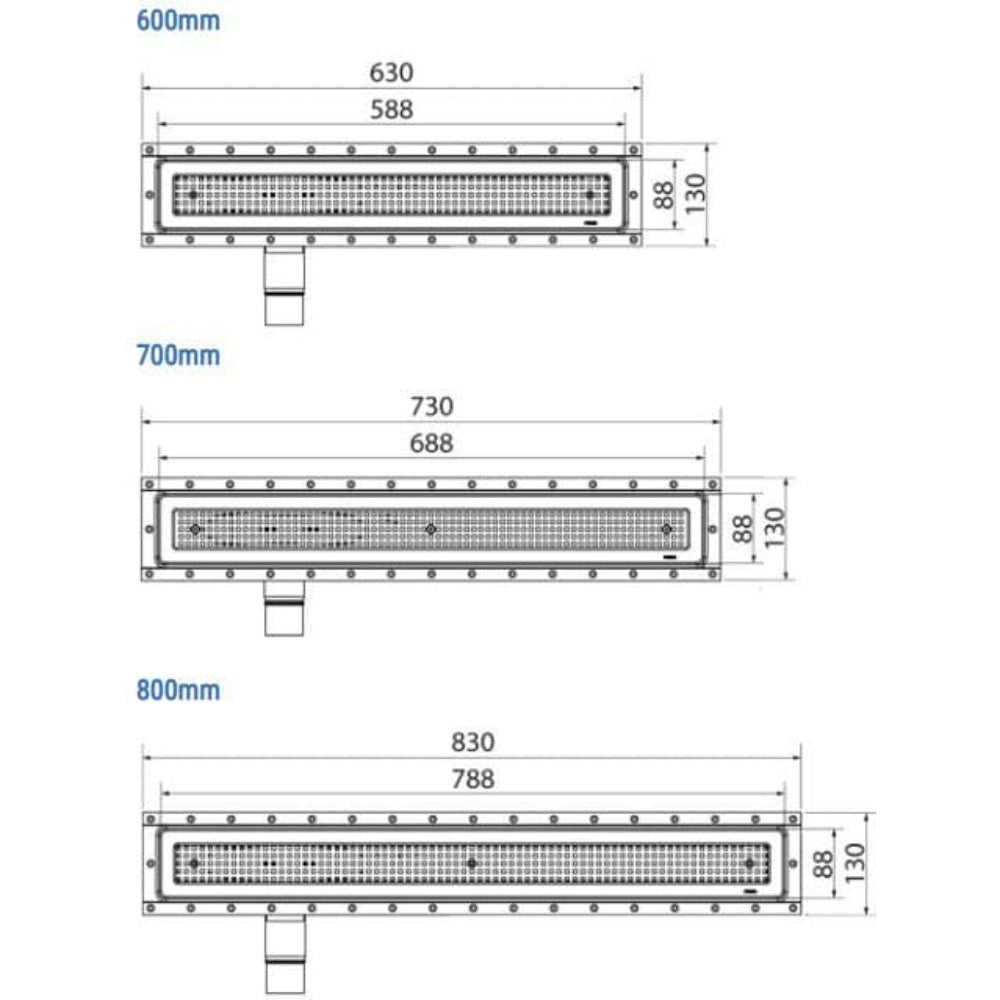 Purus Linear Drains for Vinyl Floors - Various Options  2
