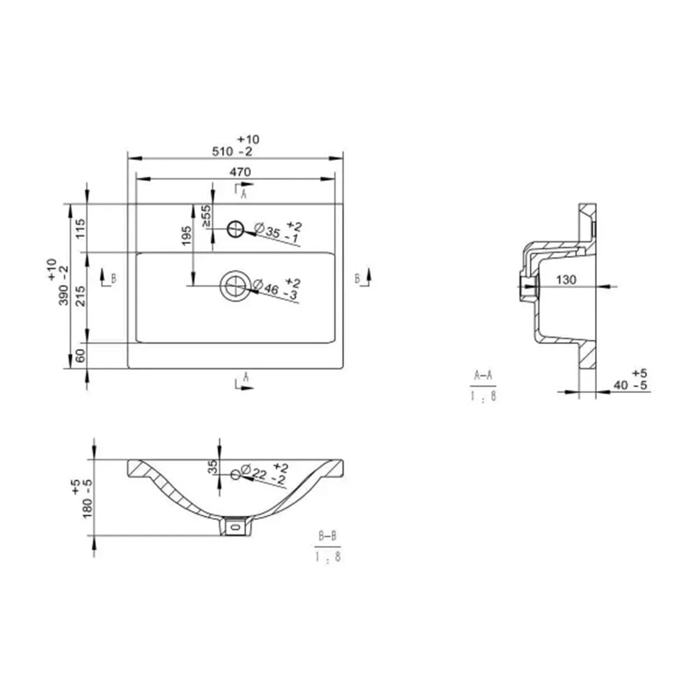 Reinforced Emery Round Double Ended Bath, Basin Unit, Close Coupled Toilet, Taps, Wastes image 5