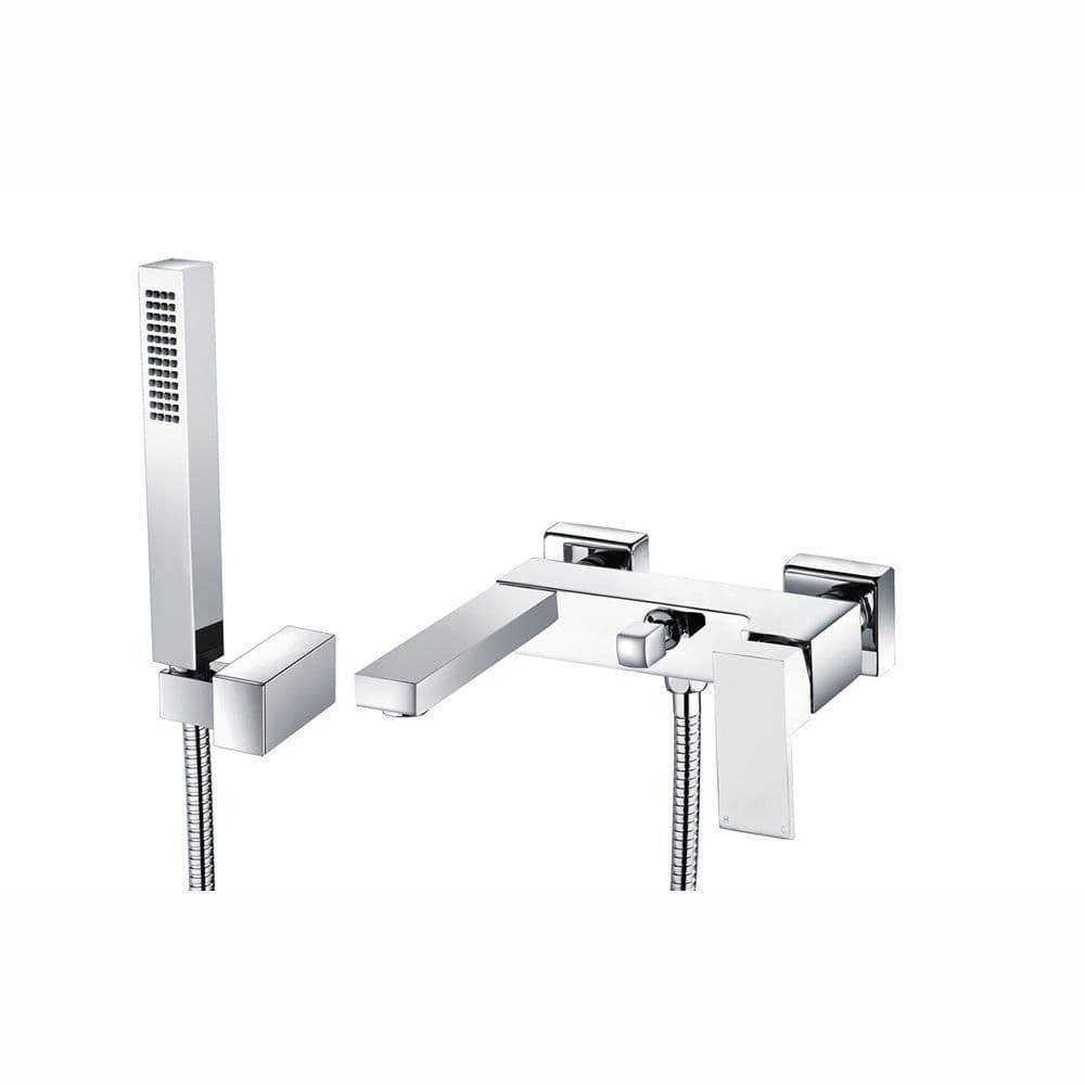Revati Wall Mounted Shower Mixer Tap and Shower Kit, Modern Lever Style image