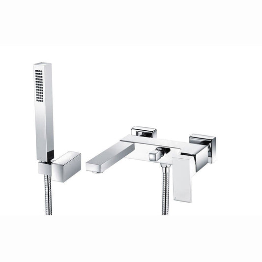 Revati Wall Mounted Shower Mixer Tap and Shower Kit, Modern Lever Style image