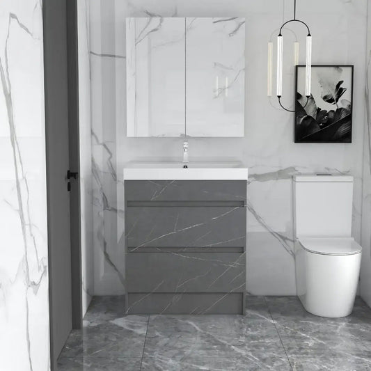 Riber Waterproof 600mm Vanity Unit Grey Marble 1