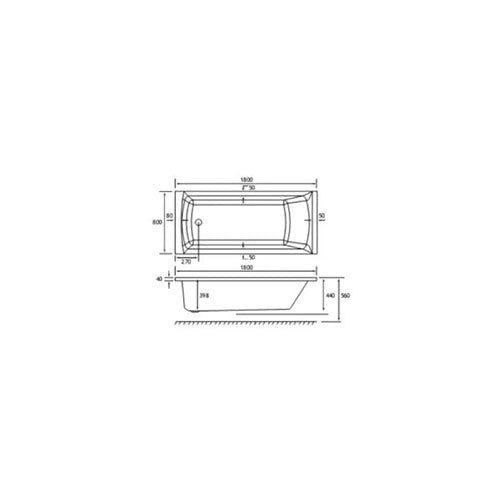 Rockall 1800 x 800mm Bath with Waterproof Vanity Unit & Panel Suite image 16