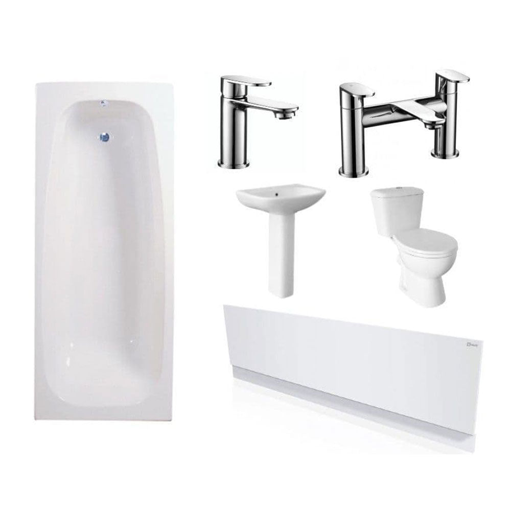 Rockstone Kaya Reinforced Bath Suite With Modern Basin and Toilet - Various Options