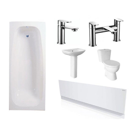 Rockstone Kaya Reinforced Bath Suite With Modern Basin and Toilet - Various Options image