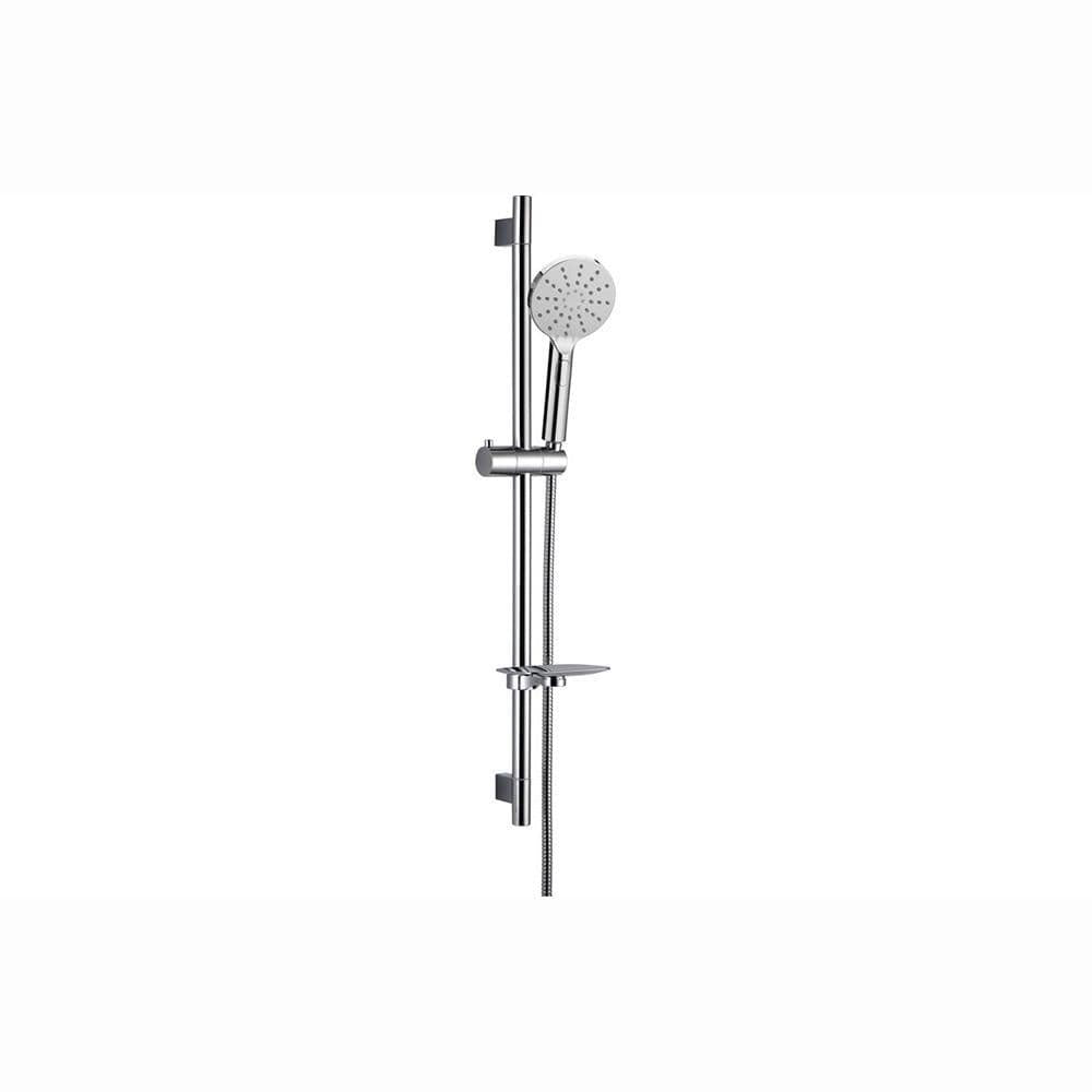 Round Push Button Shower Kit, Chrome image