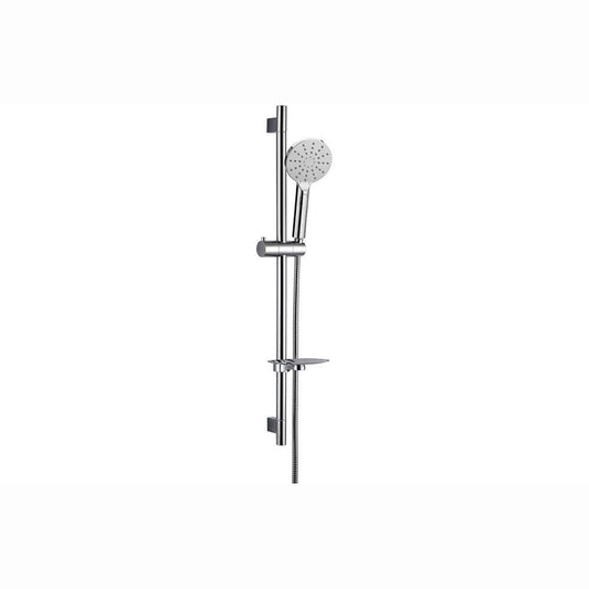 Round Push Button Shower Kit, Chrome image