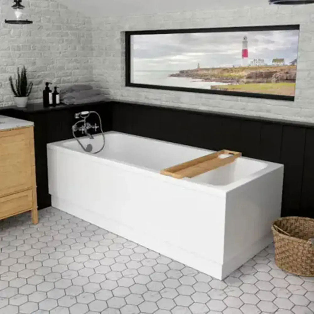 Serpens Bathroom Suite with 1600x800mm Bath, Vanity Unit, Toilet & Taps image 1