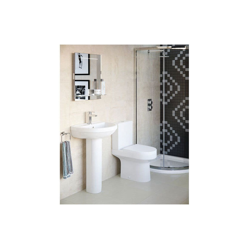 Serpens Close Coupled Comfort Height Toilet Inc Soft Close Seat image 2