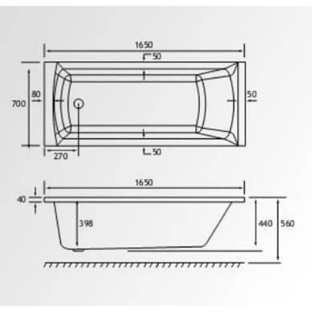 Serpens Vanity Unit, 1650x700mm Bath, Bathroom Suite with Bath Screen, Taps & Wastes image 4