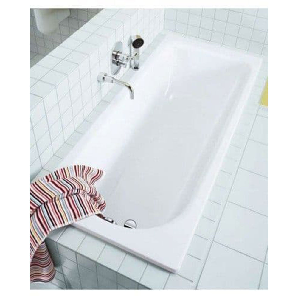 Single Ended Steel Bath, Various Lengths, with 2 Tap Holes image 2