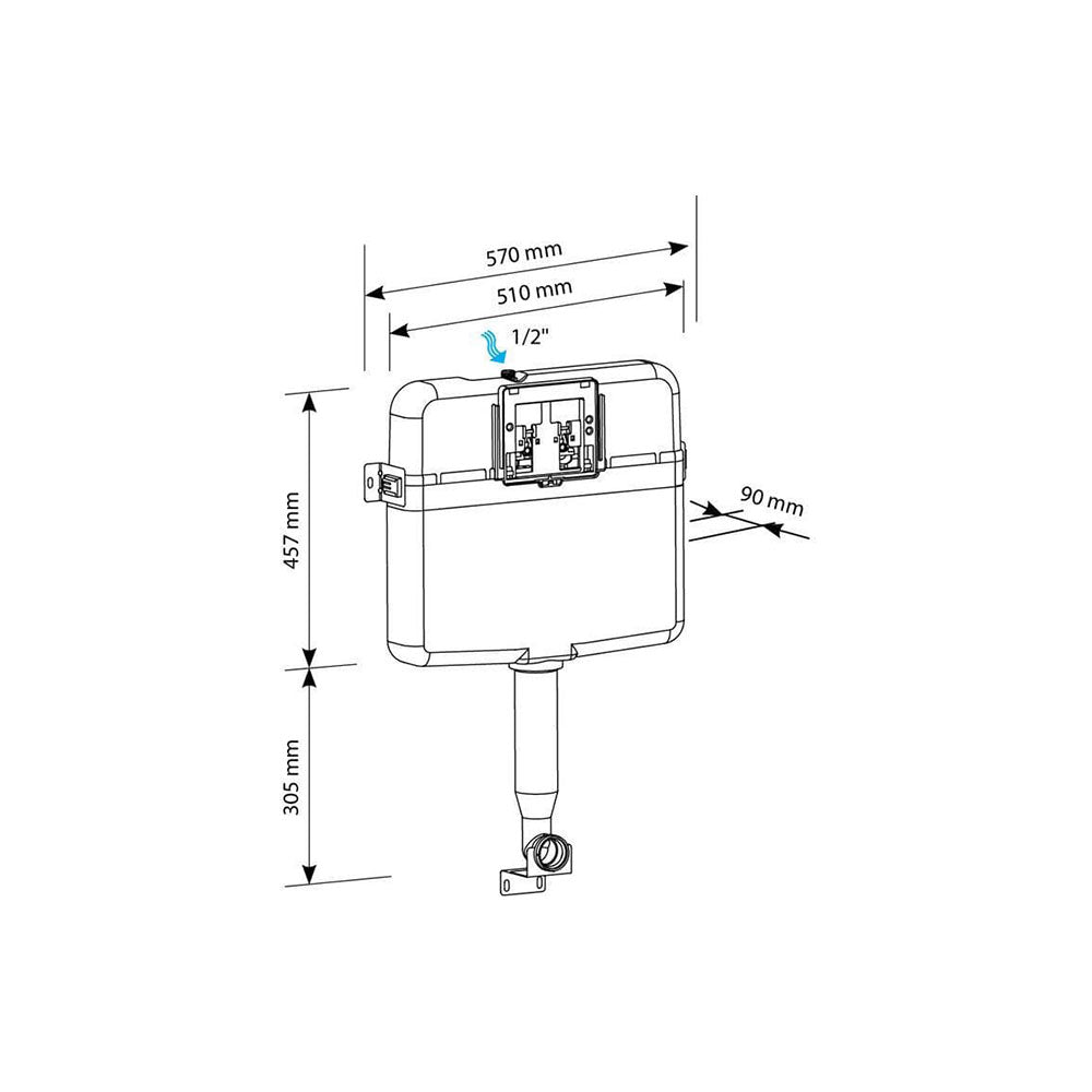 Slim Concealed Cistern with Optional Flush Plates image 2