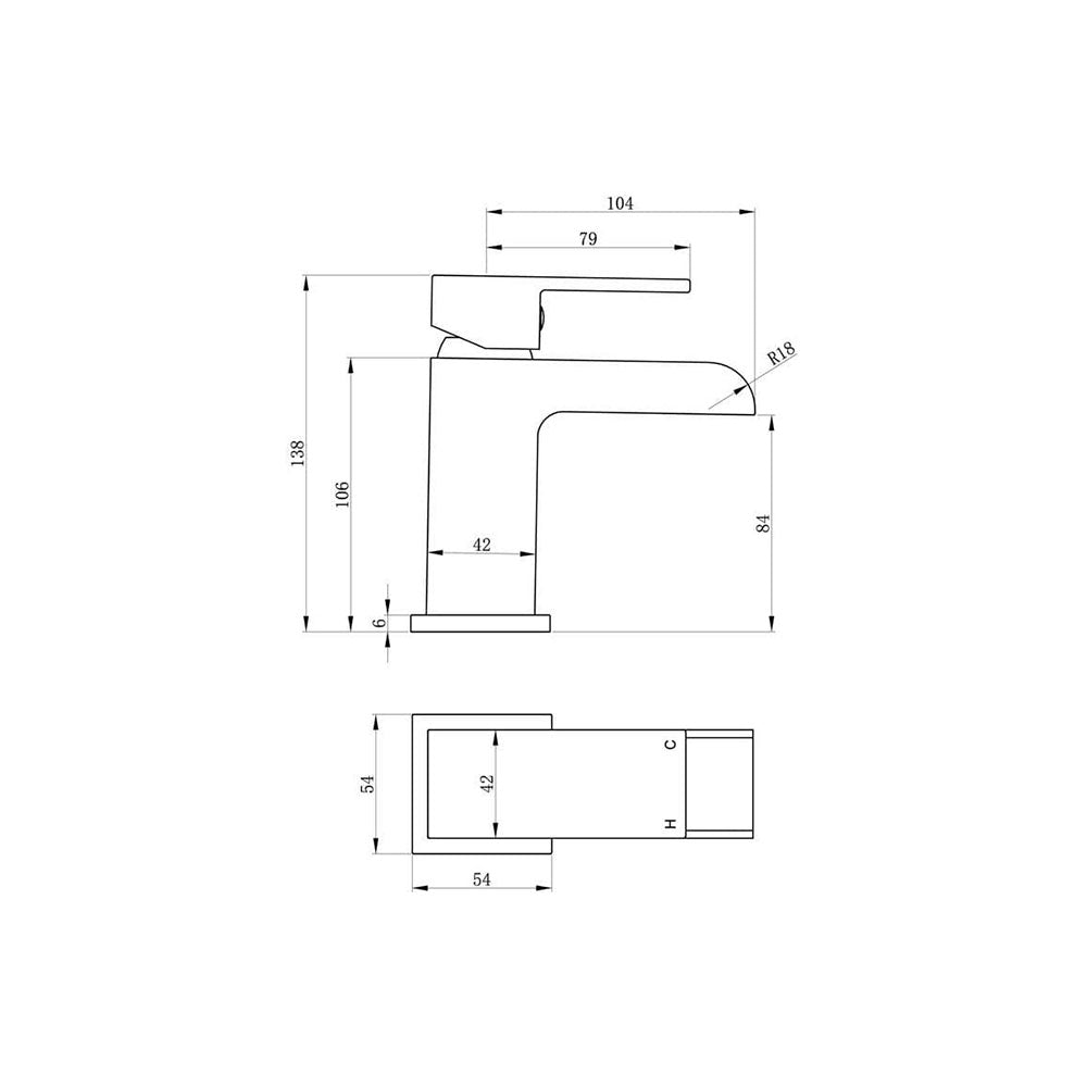 Solarin Waterfall Basin Mixer Tap, Modern Lever Style image 1