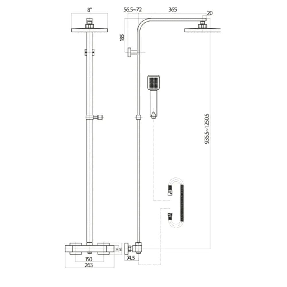 Star Buy Merit Bath with Plain Bath Screen and Roma Mixer Shower Set image 9