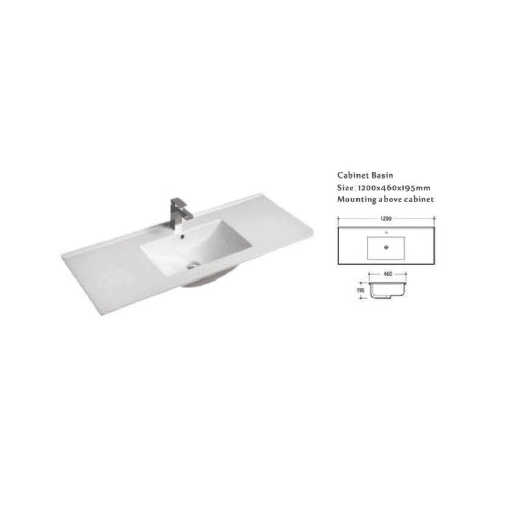 Stockholm Waterproof 1200mm Vanity Unit inc Basin White 11