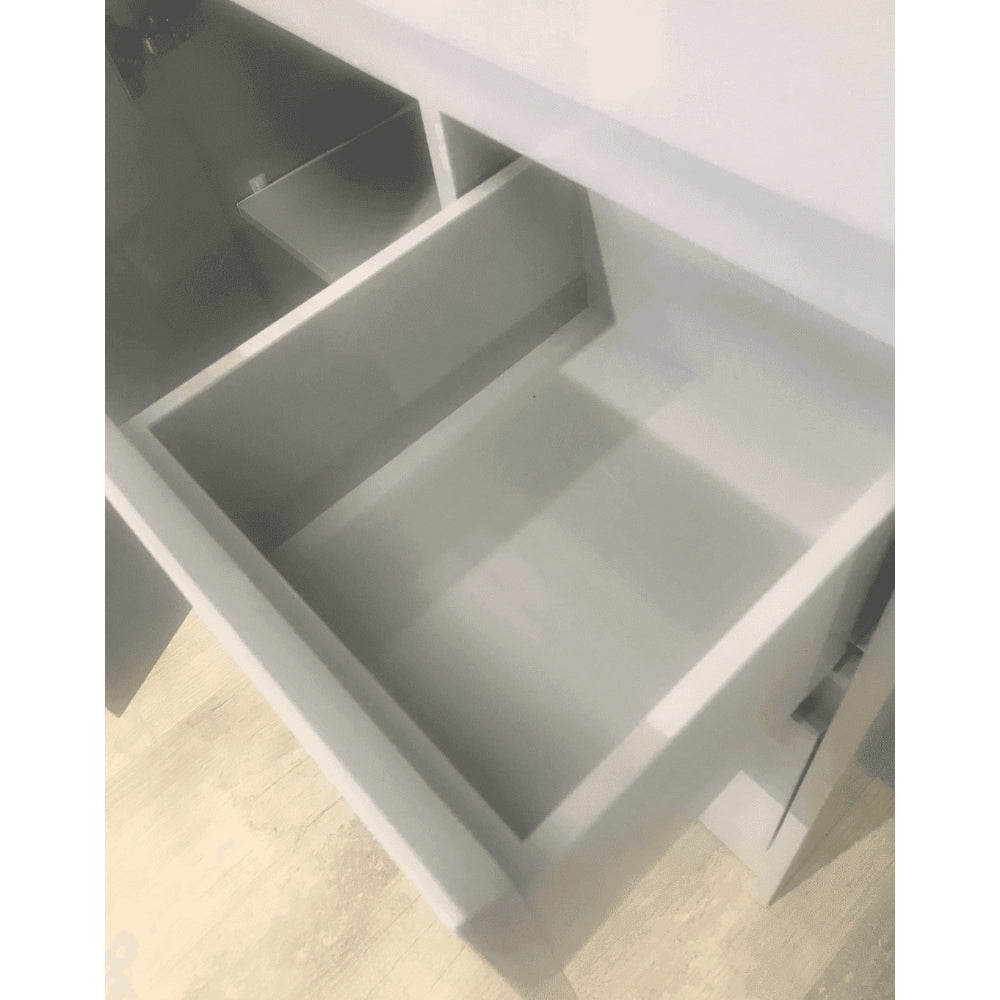 Stockholm Waterproof 1220mm Double Bowl Vanity Unit Light Grey 3