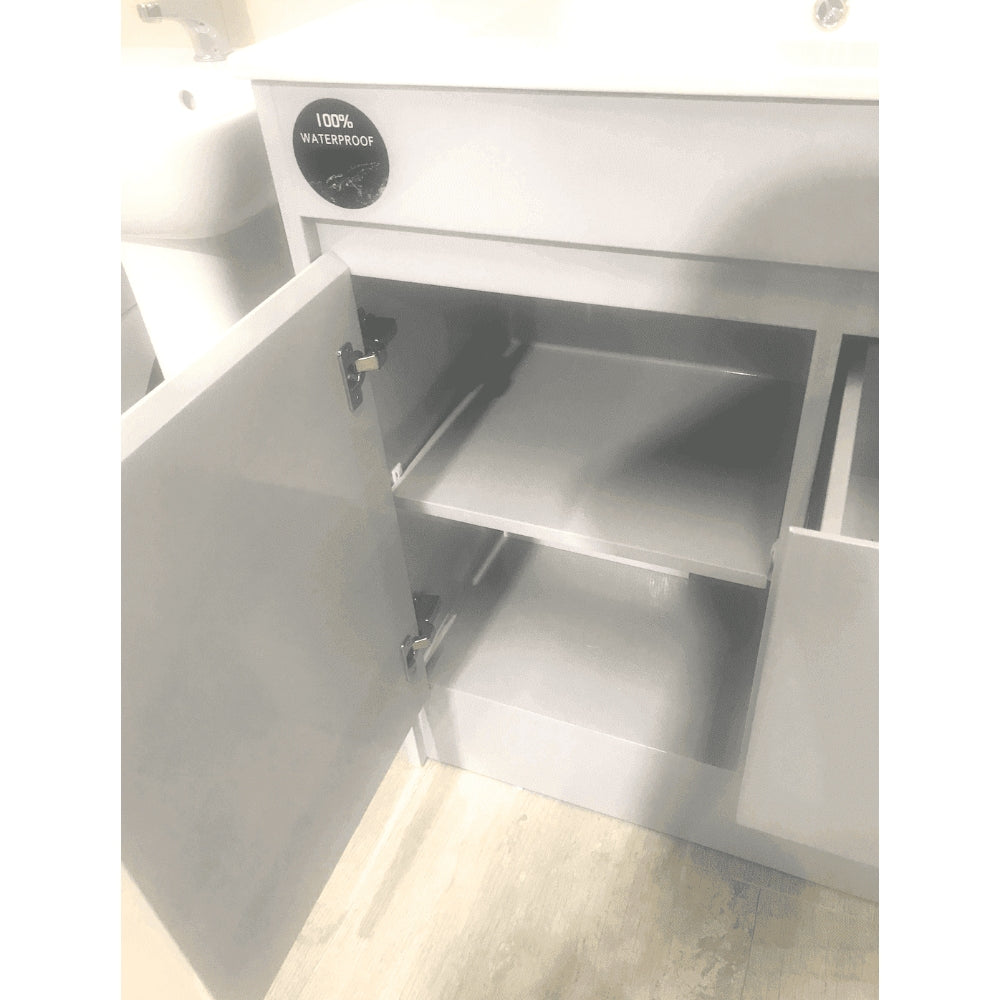 Stockholm Waterproof 1220mm Double Bowl Vanity Unit White 6