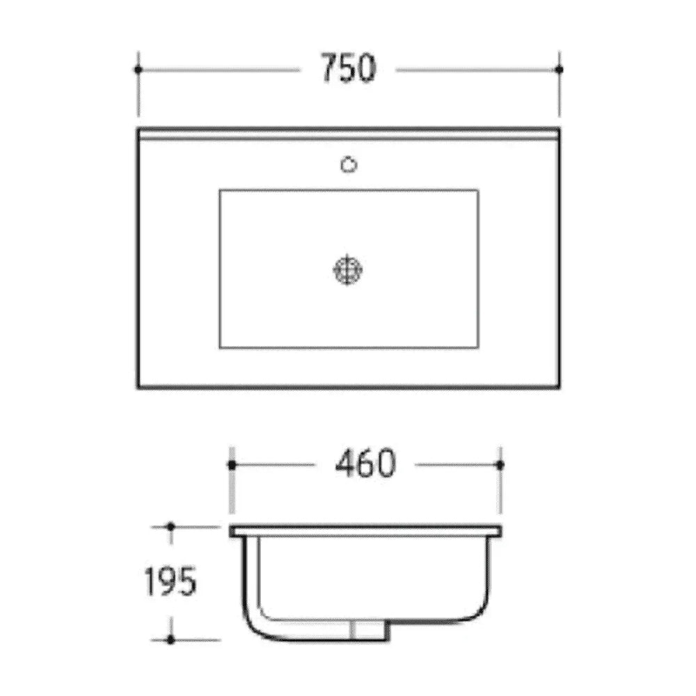 Stockholm Waterproof 750mm Vanity Unit Light Grey 6