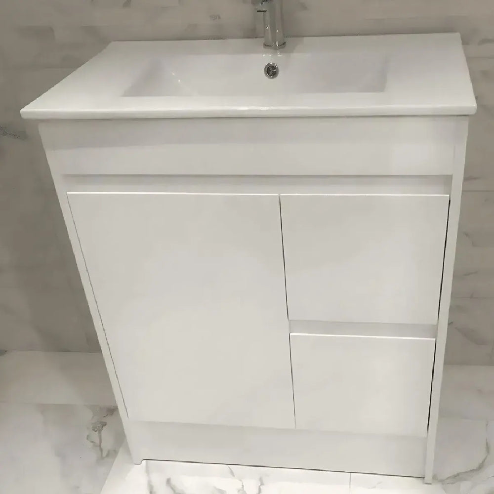 Stockholm Waterproof 750mm Vanity Unit White with Ceramic Basin 9