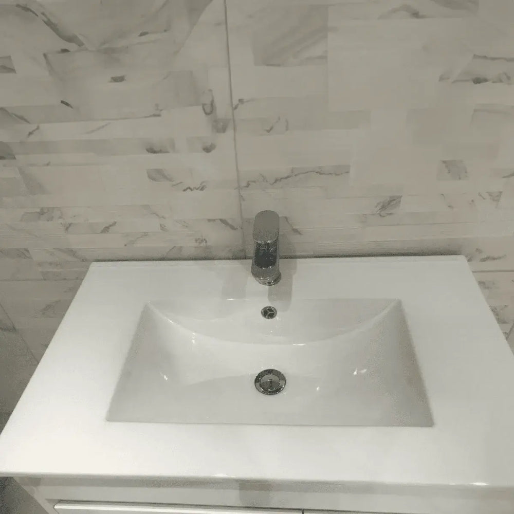 Stockholm Waterproof 750mm Vanity Unit White with Ceramic Basin 13