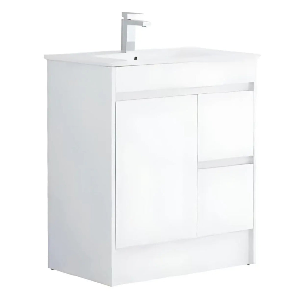 Stockholm Waterproof 750mm Vanity Unit White with Ceramic Basin 3