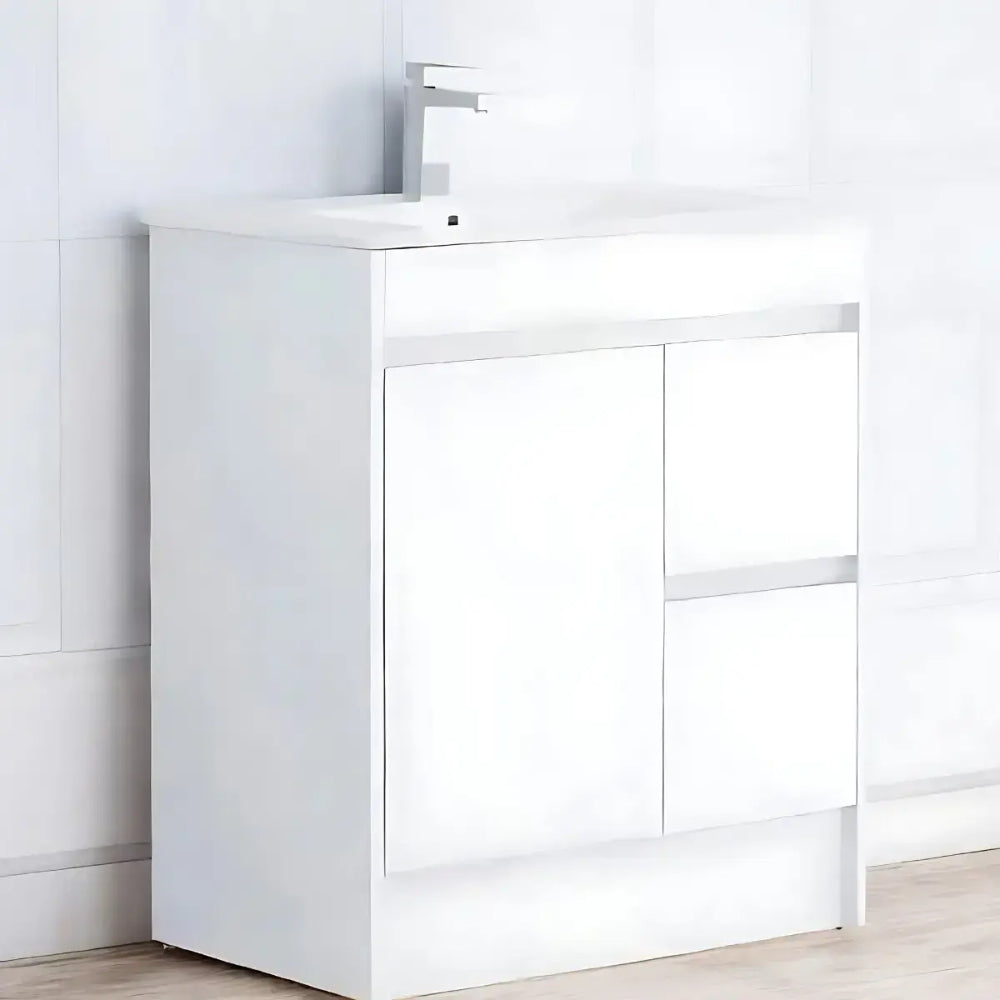 Stockholm Waterproof 750mm Vanity Unit White with Ceramic Basin 1