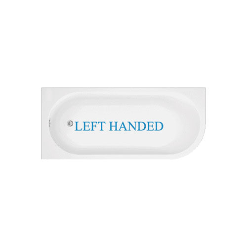 Swept Bath To Wall Corner Bath, 1700mm x 725mm, Left or Right Handed image 1