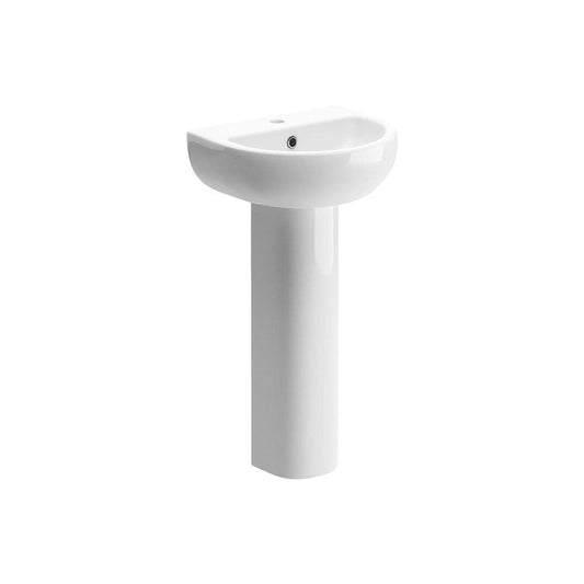 Tengri 450mm Cloakroom Basin With Full Pedestal image