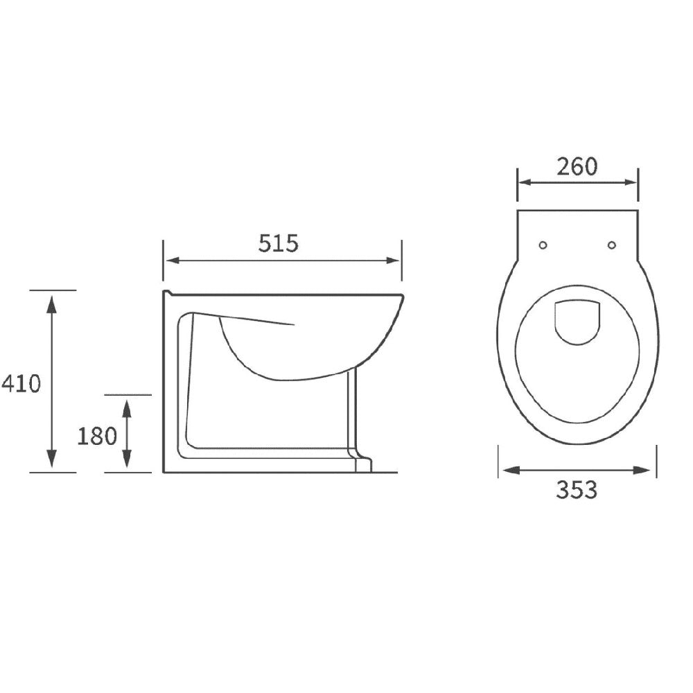 Tengri Back To Wall Toilet Inc Soft Close Seat image 2