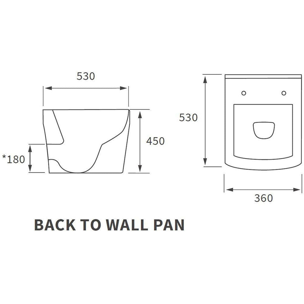 Vegar Rimless Back To Wall Toilet, Rimless, Comfort Height image 3