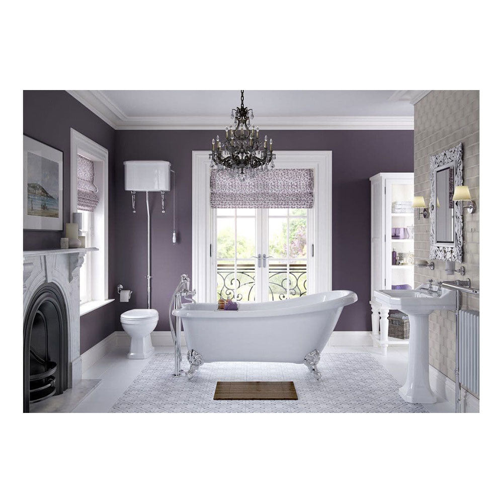 Victorian High Level Toilet with Soft Close Seat image 1