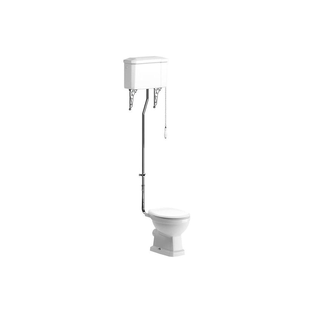 Victorian High Level Toilet with Soft Close Seat image 7