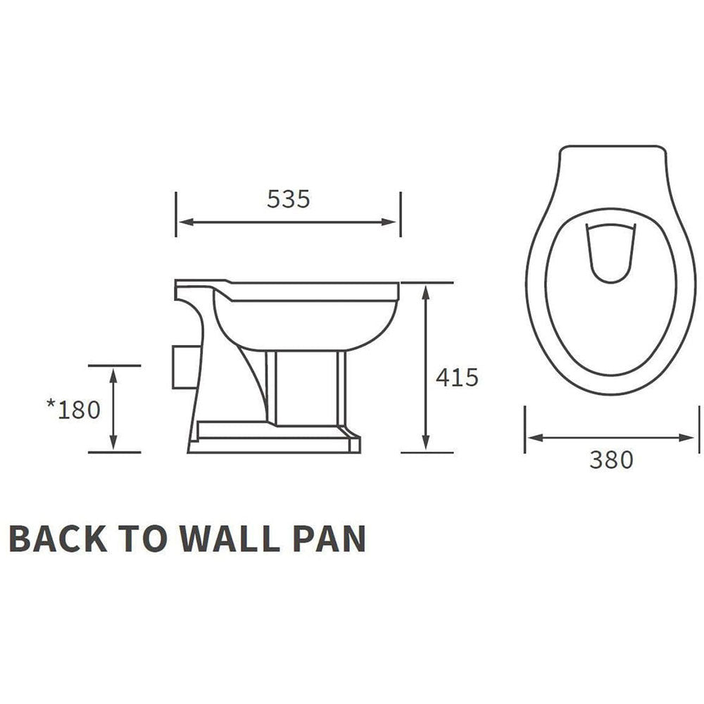 Victorian Style Back To Wall With White Soft Close Seat image 2